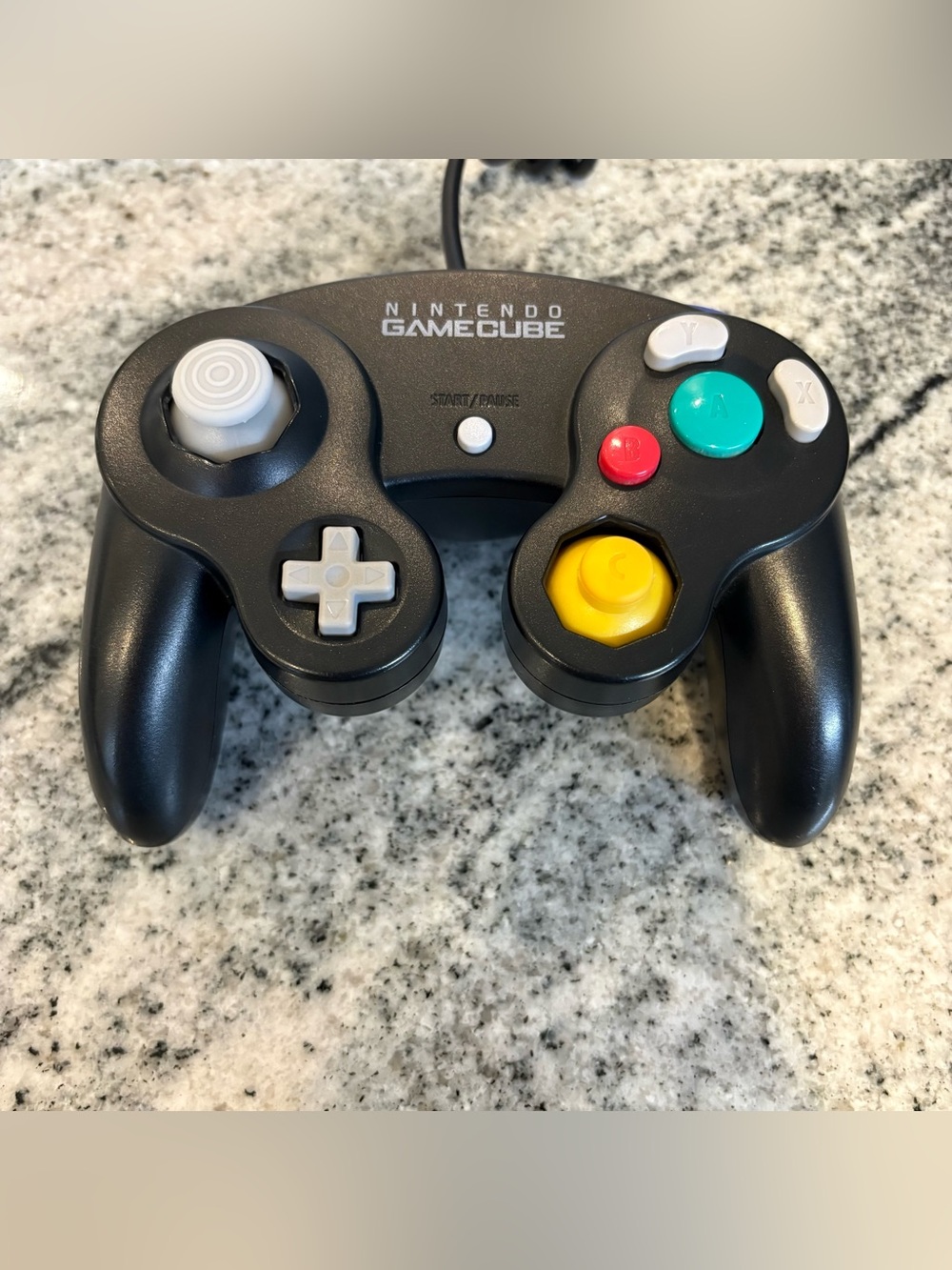 Official OEM Nintendo GameCube Controller Black DOL-003 OEM - Tested & Working